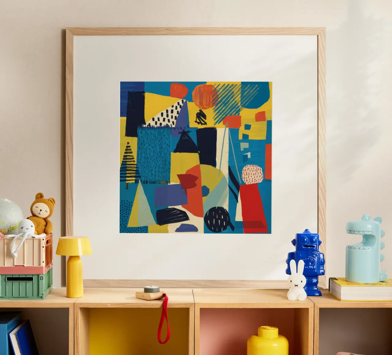 Frammenti blu e gialli poster da Frame Aura