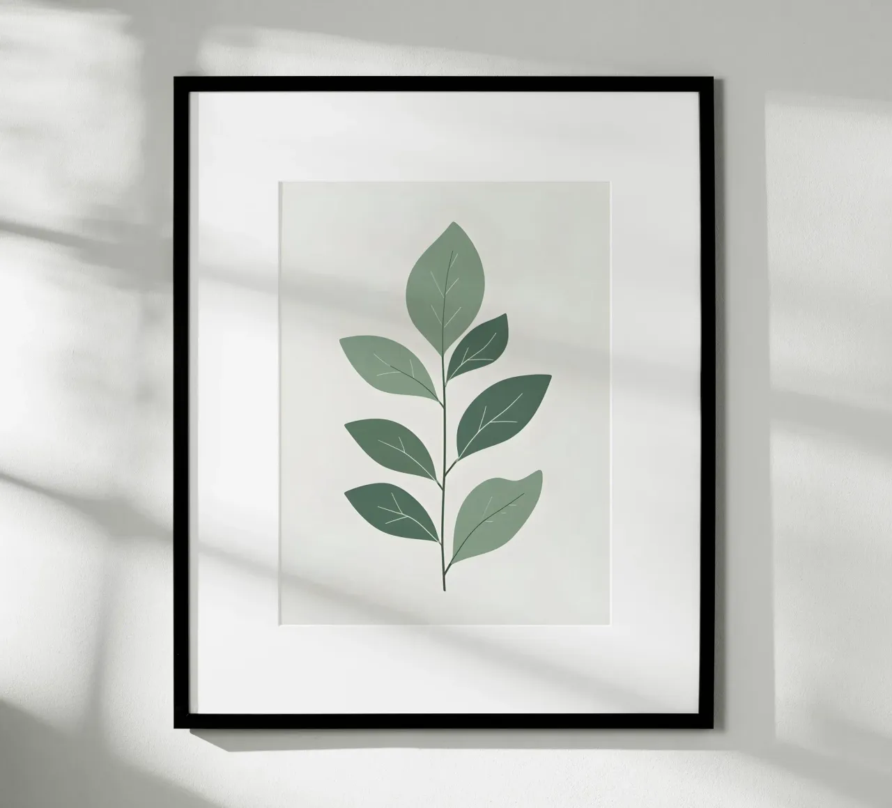 Foglie di eucalipto poster con telaio in alluminio da The Green Room