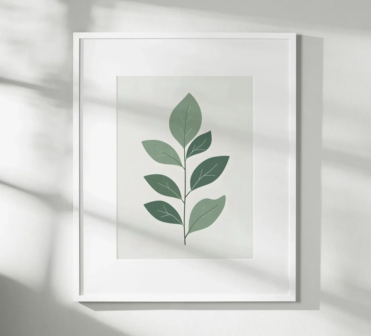 Foglie di eucalipto poster con telaio in alluminio da The Green Room