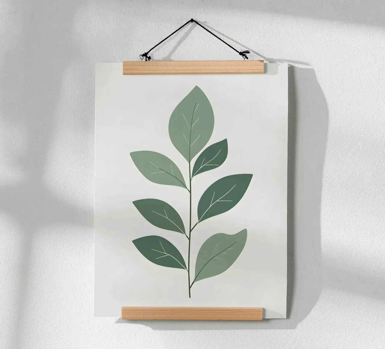 Foglie di eucalipto poster con telaio in alluminio da The Green Room