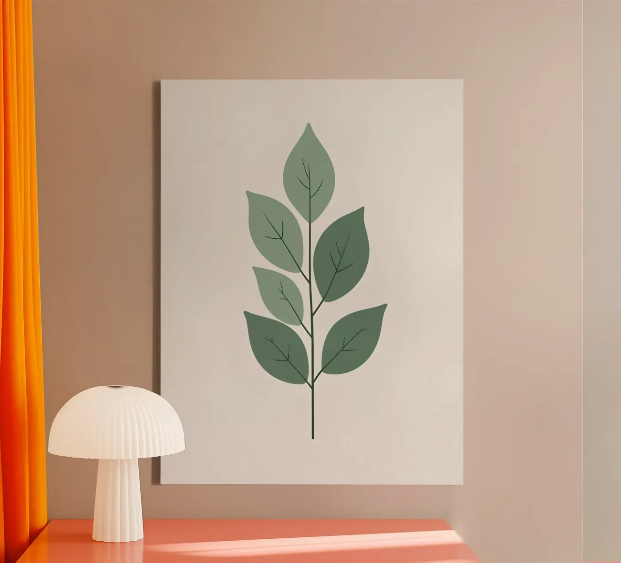 Foglie di eucalipto tela con Cornice a cassetta da The Green Room
