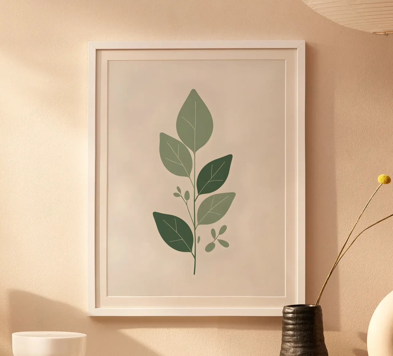 Foglie di eucalipto poster con telaio in plastica da The Green Room