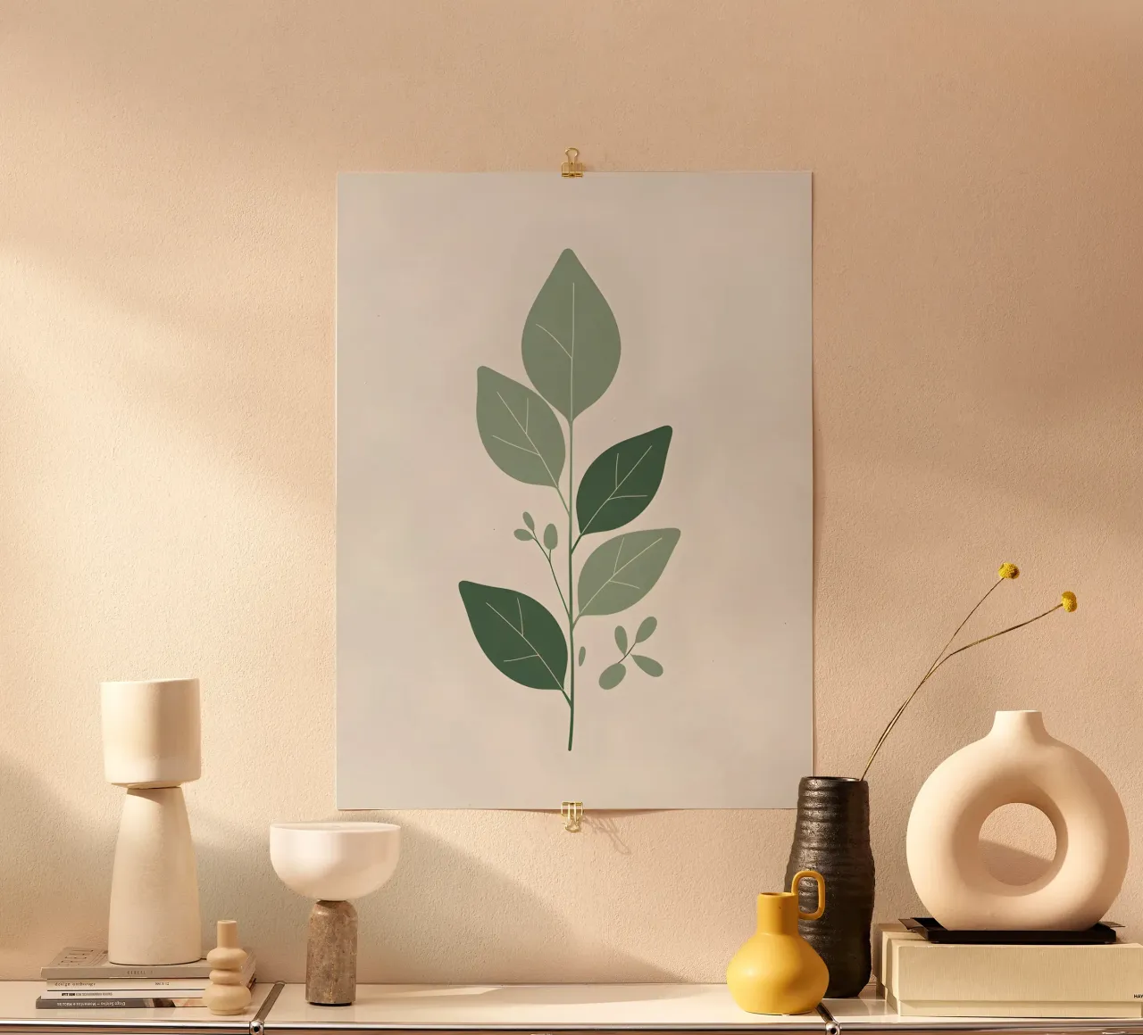Foglie di eucalipto poster con telaio in plastica da The Green Room