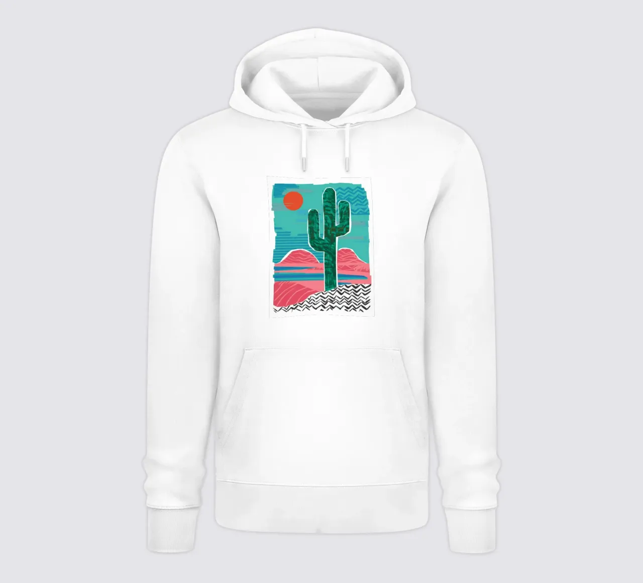 Cactus del desierto en zigzag sudadera con capucha de Frame Aura