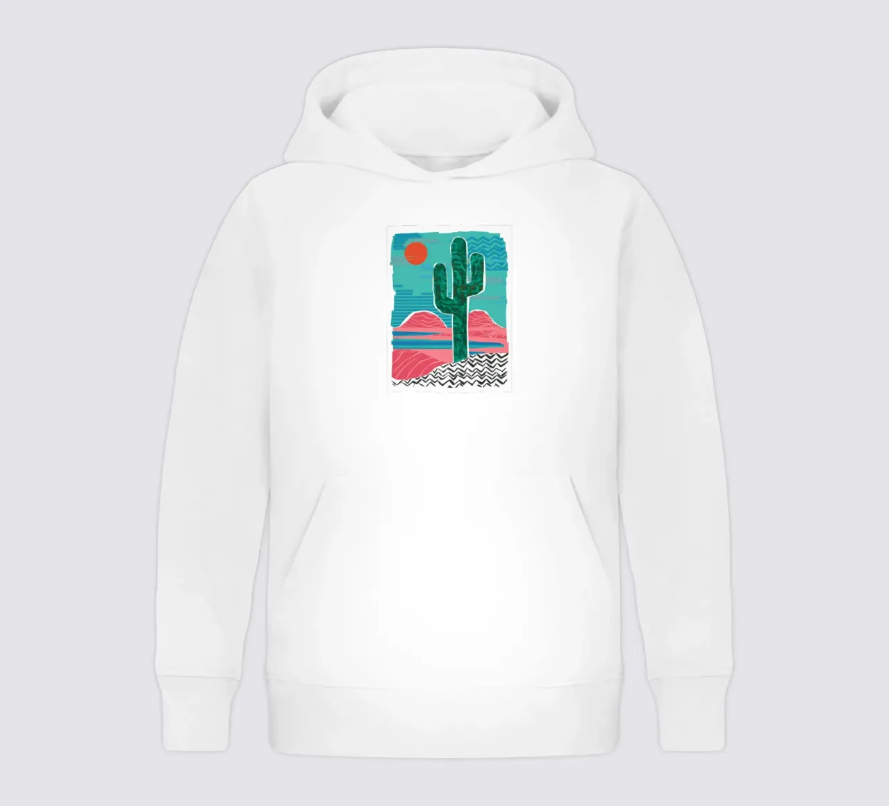 Cactus del desierto en zigzag sudadera con capucha para niño de Frame Aura