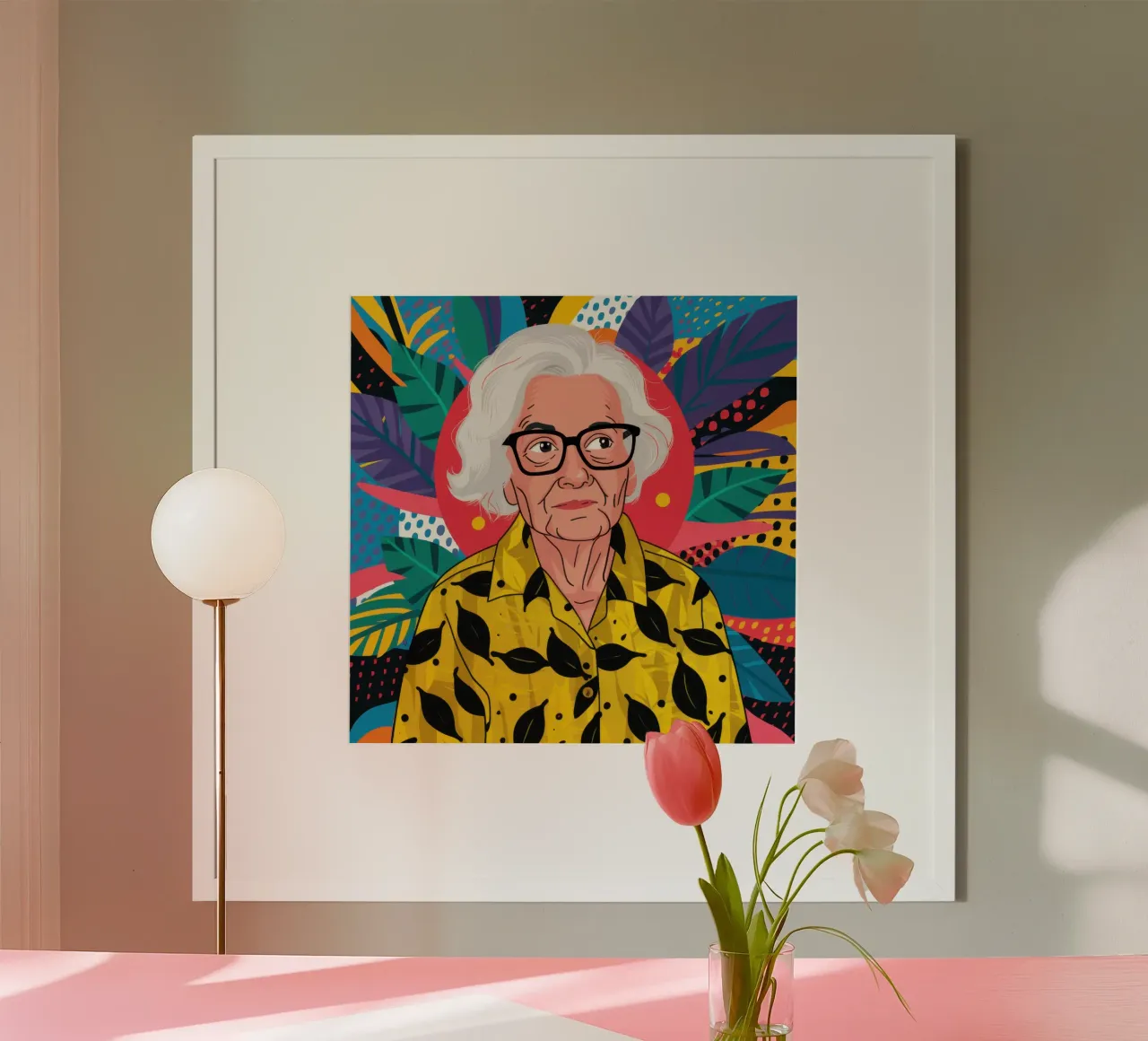 Ritratto chic di un anziano poster da Frame Aura