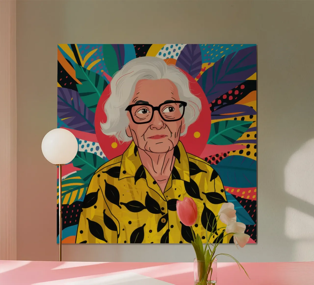 Ritratto chic di un anziano poster da Frame Aura