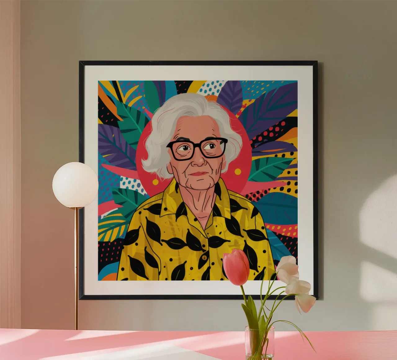 Ritratto chic di un anziano poster da Frame Aura