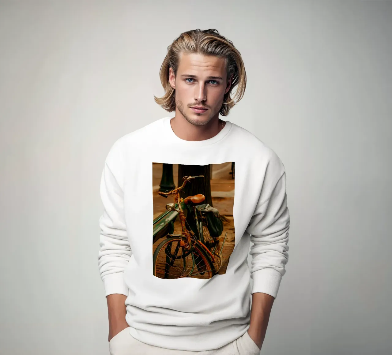 bicyclette ancienne vue photographie sweat de landtengs