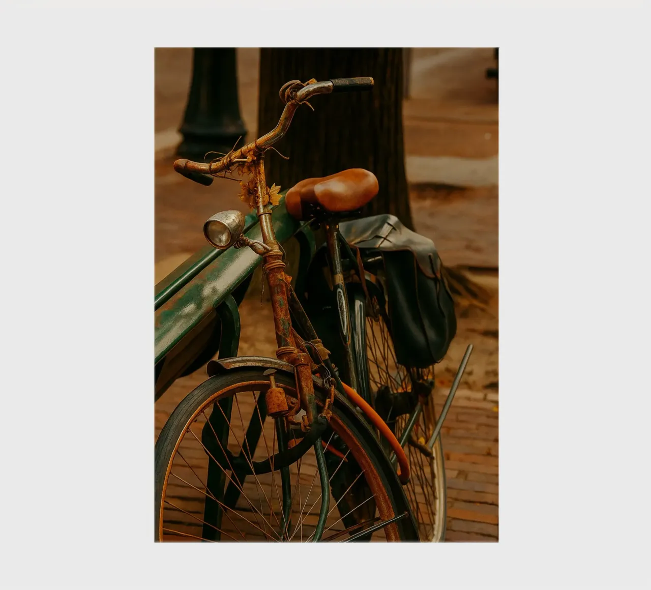 bicyclette ancienne vue photographie carnet de notes de landtengs
