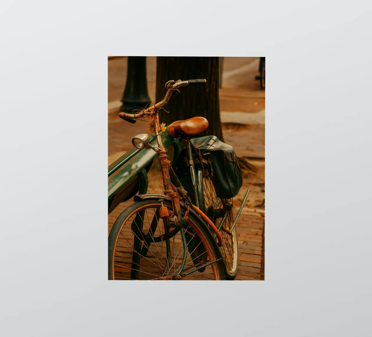 bicyclette ancienne vue photographie autocollant de landtengs