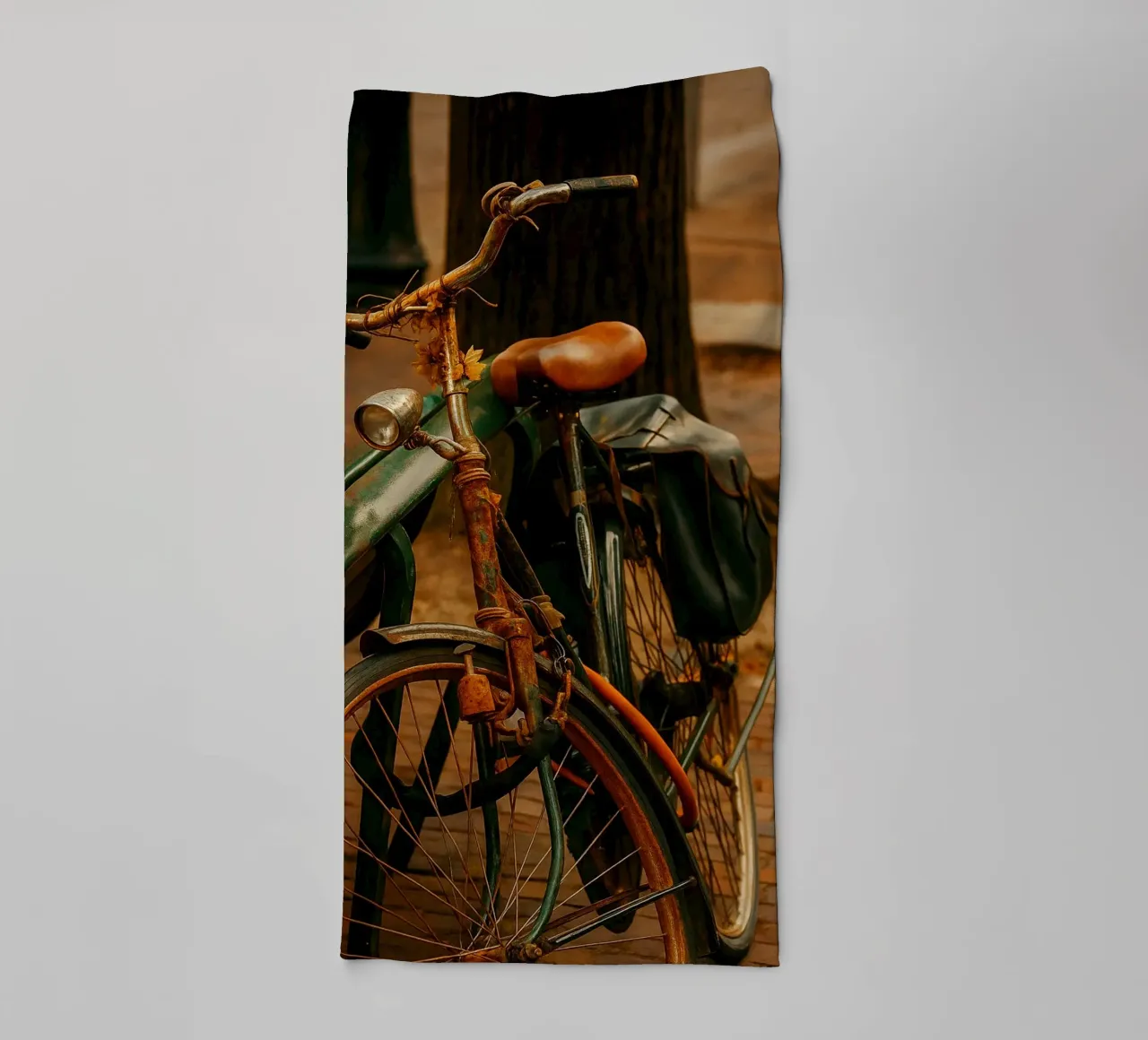 bicyclette ancienne vue photographie serviette de bain de landtengs