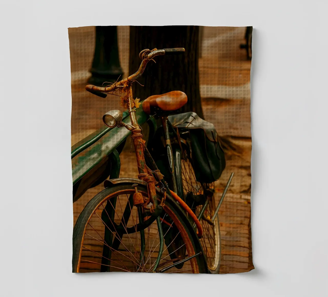 bicyclette ancienne vue photographie torchon de landtengs