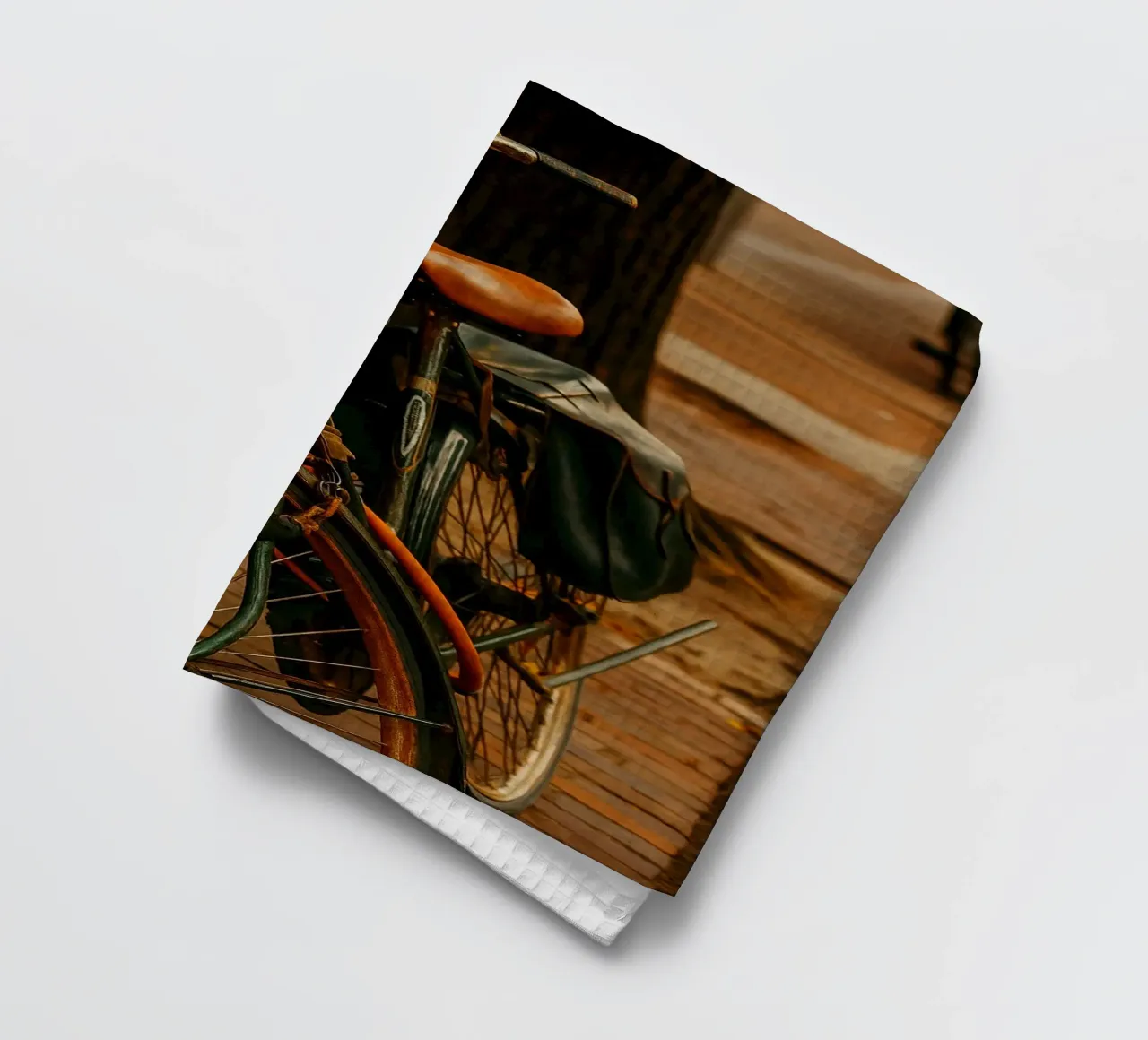 bicyclette ancienne vue photographie torchon de landtengs