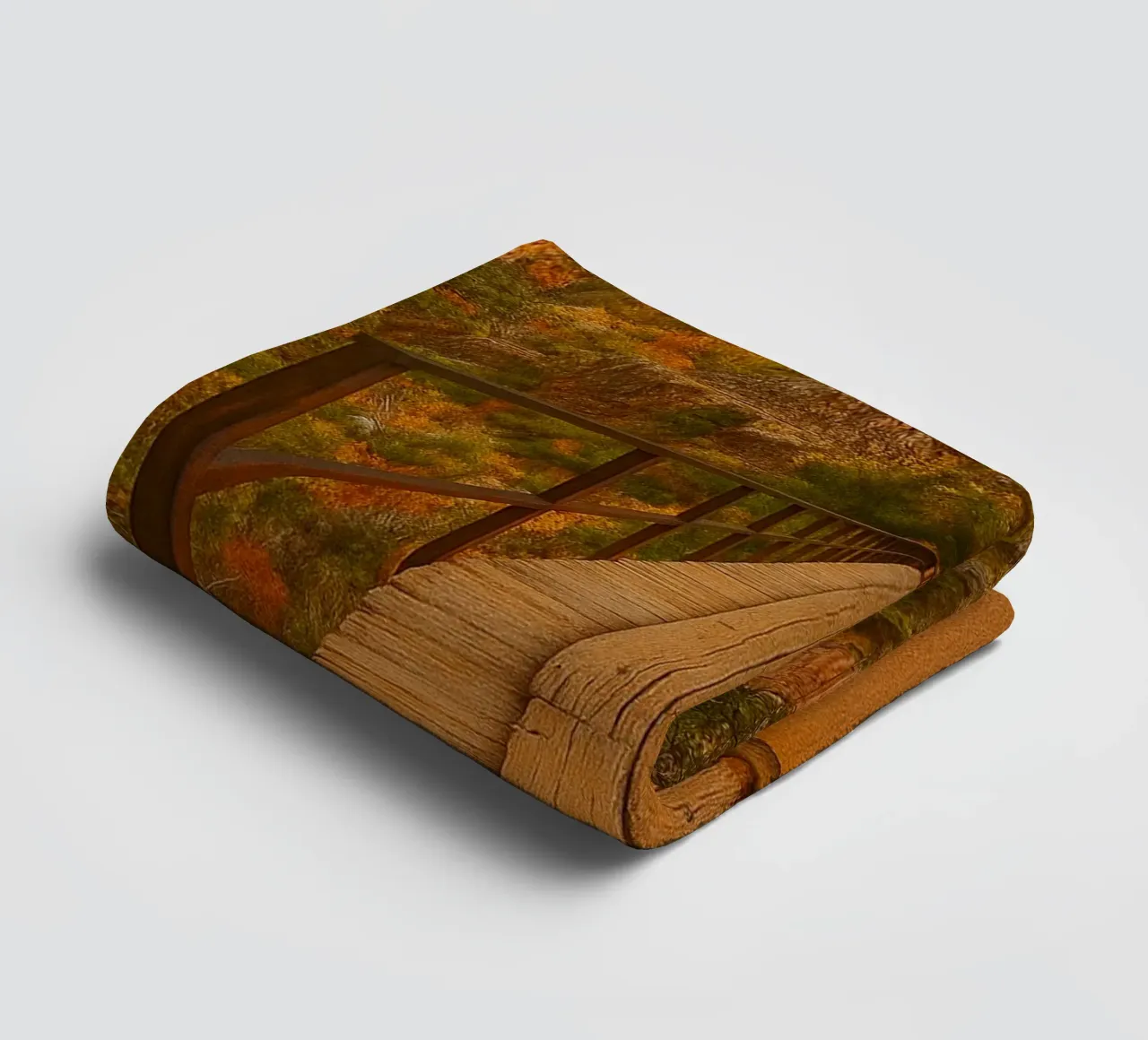 old bridge to the mountain view photography towel by landtengs