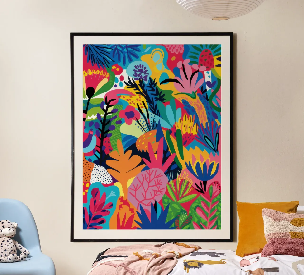 Giungla umana psichedelica poster da Frame Aura