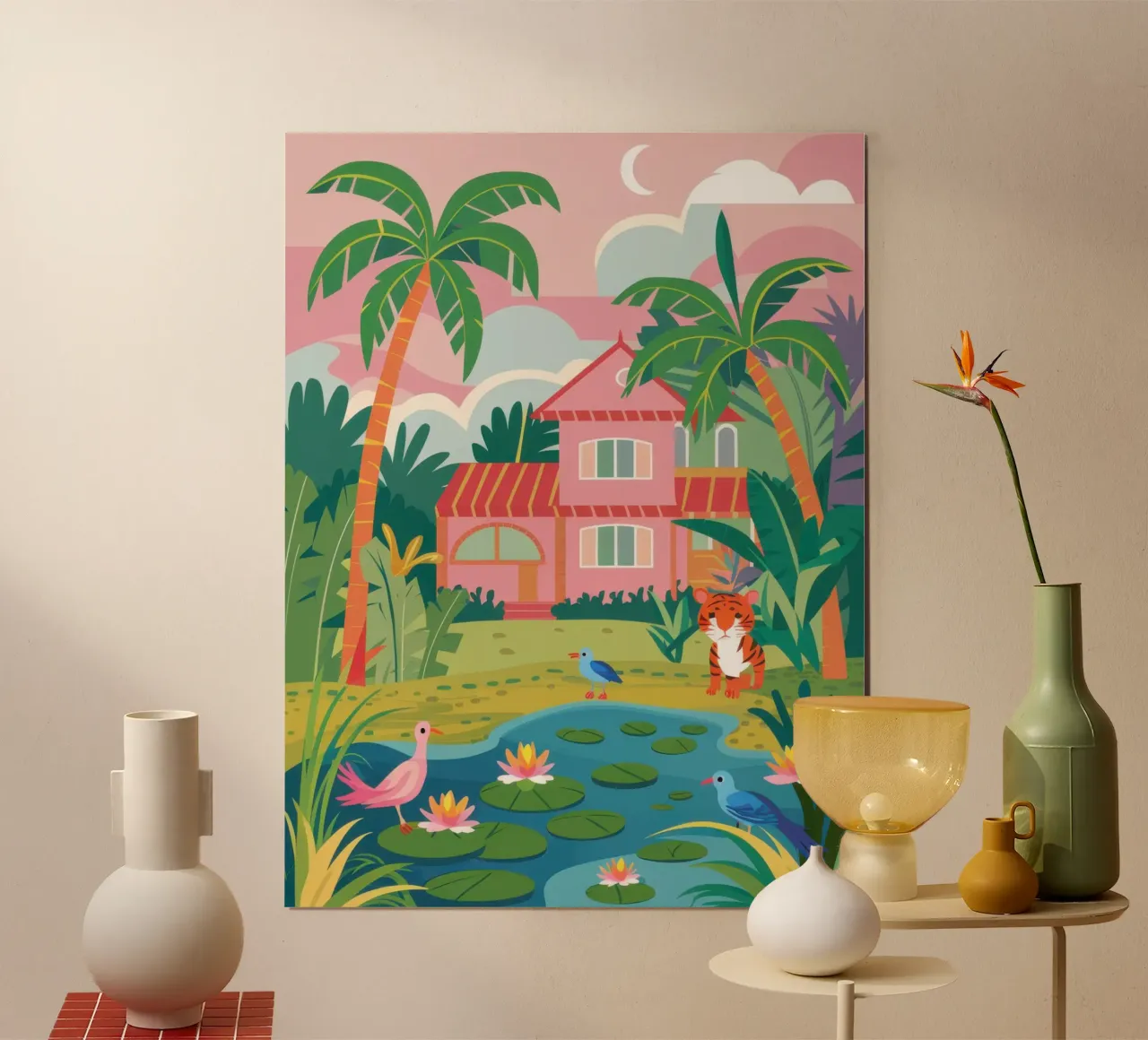 Casa Rosa Paradiso poster da Frame Aura