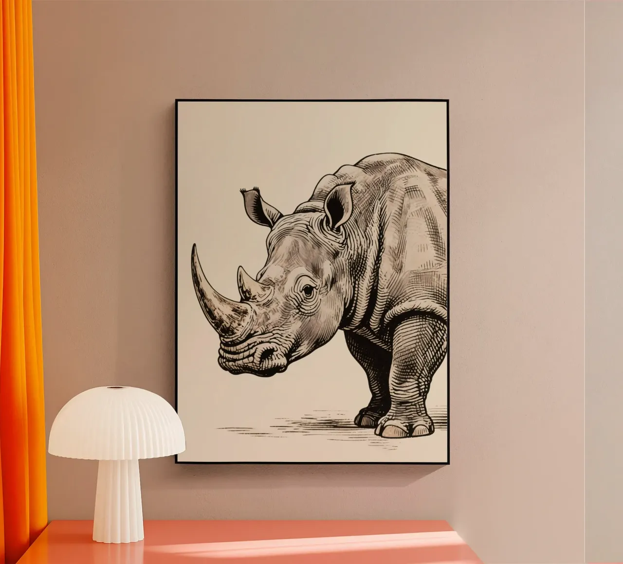 Rinoceronte plexiglass da knowledge