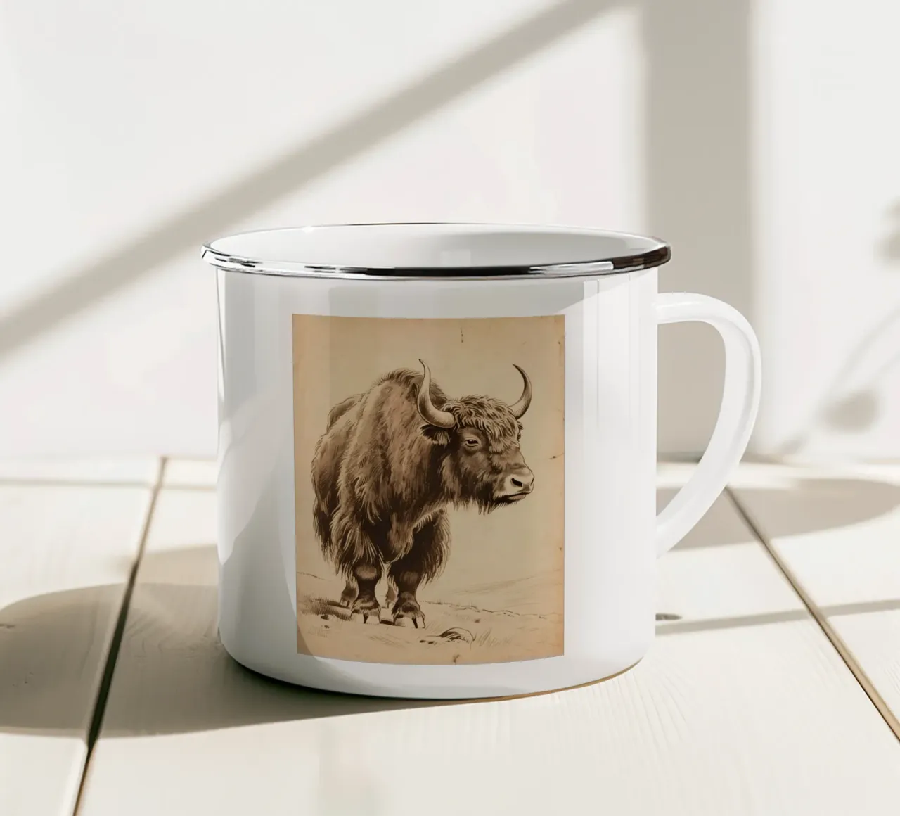Yak tazza in smalto da knowledge