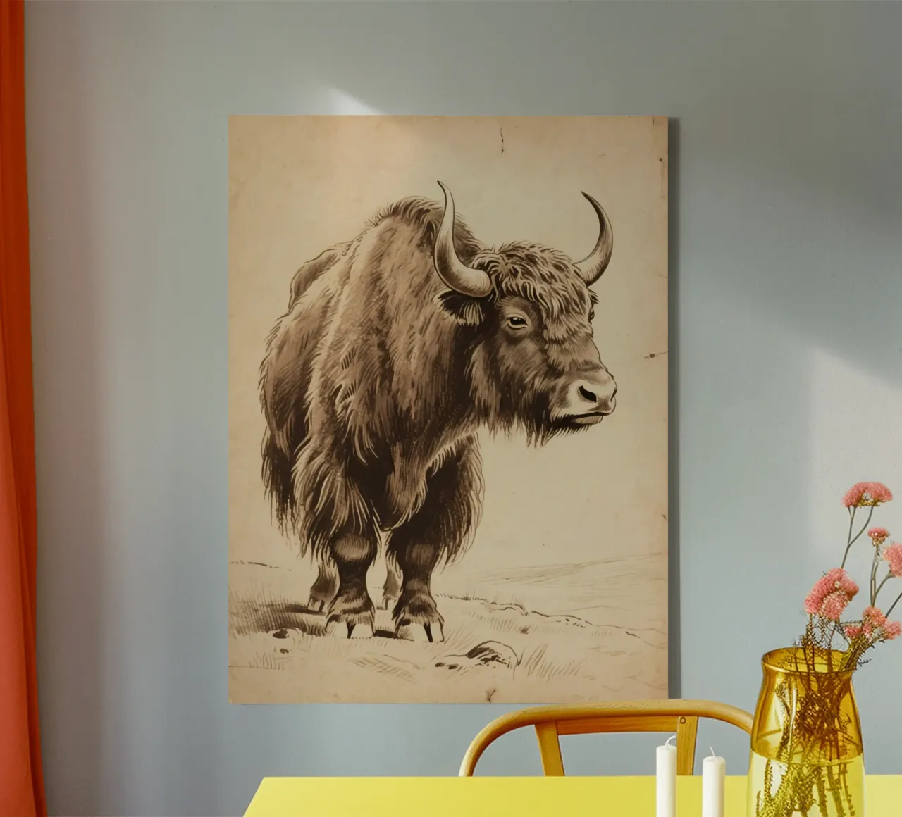 Yak tela con Cornice a cassetta da knowledge