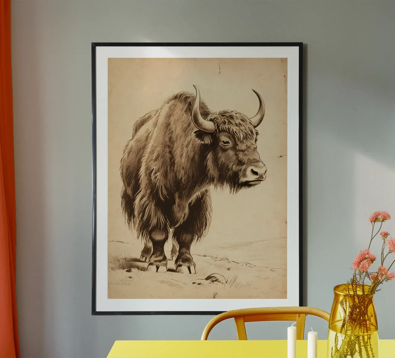 Yak poster con telaio in plastica da knowledge