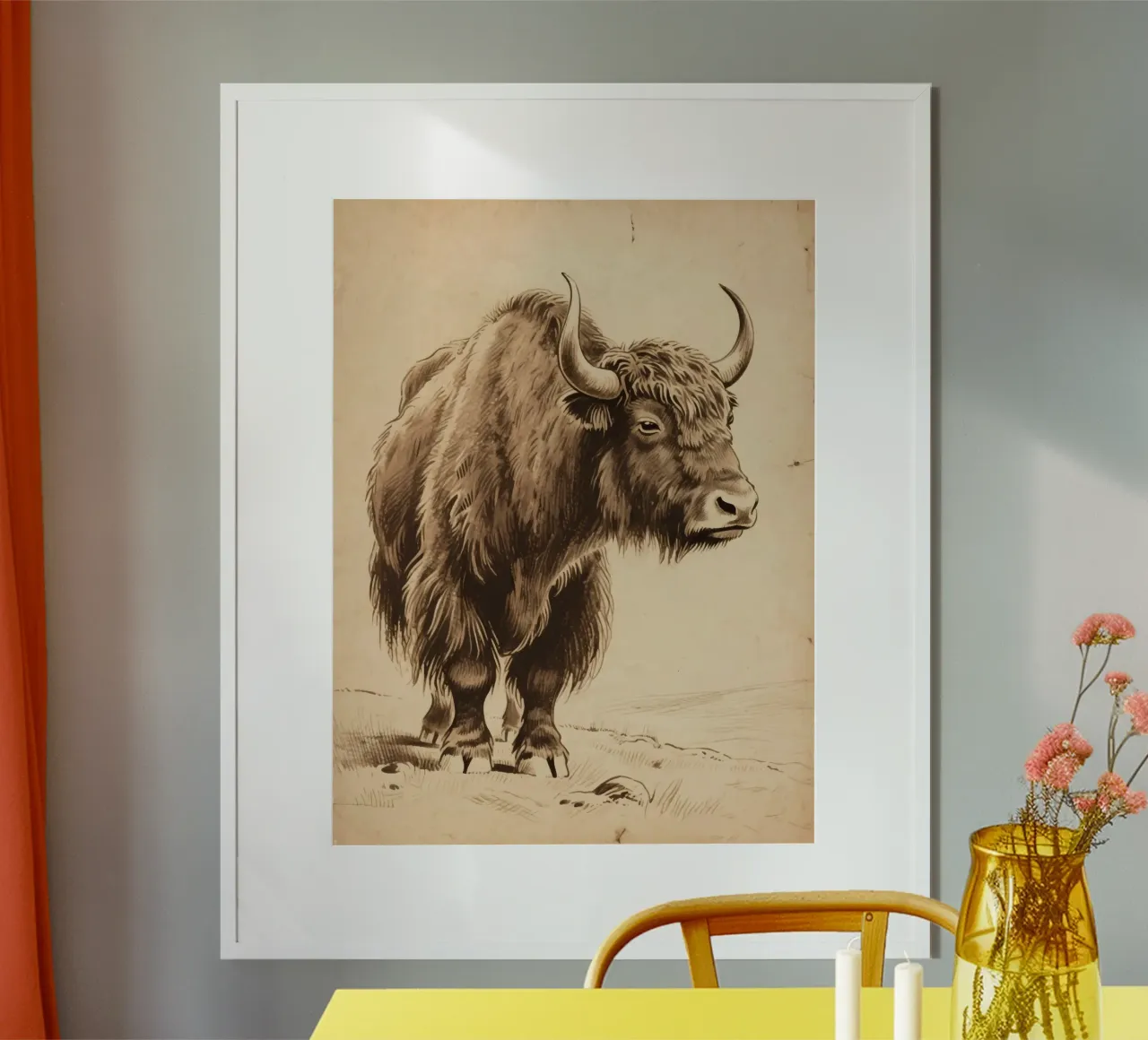 Yak poster con telaio in plastica da knowledge