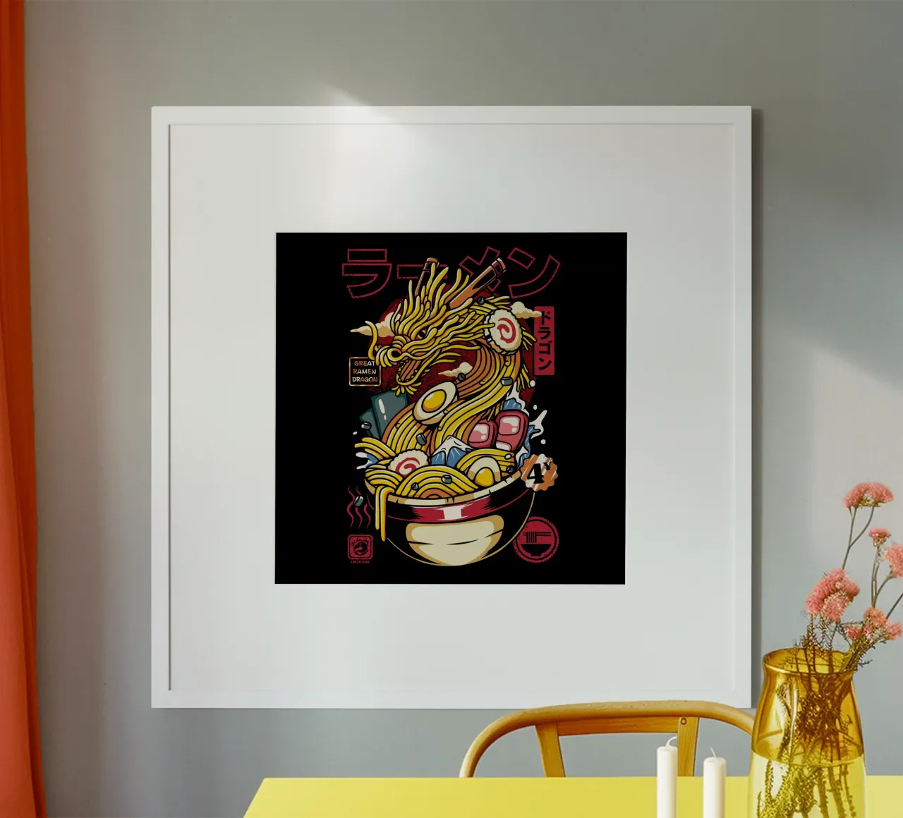 Grande Ramen Dragon giapponese poster da LM2KONE
