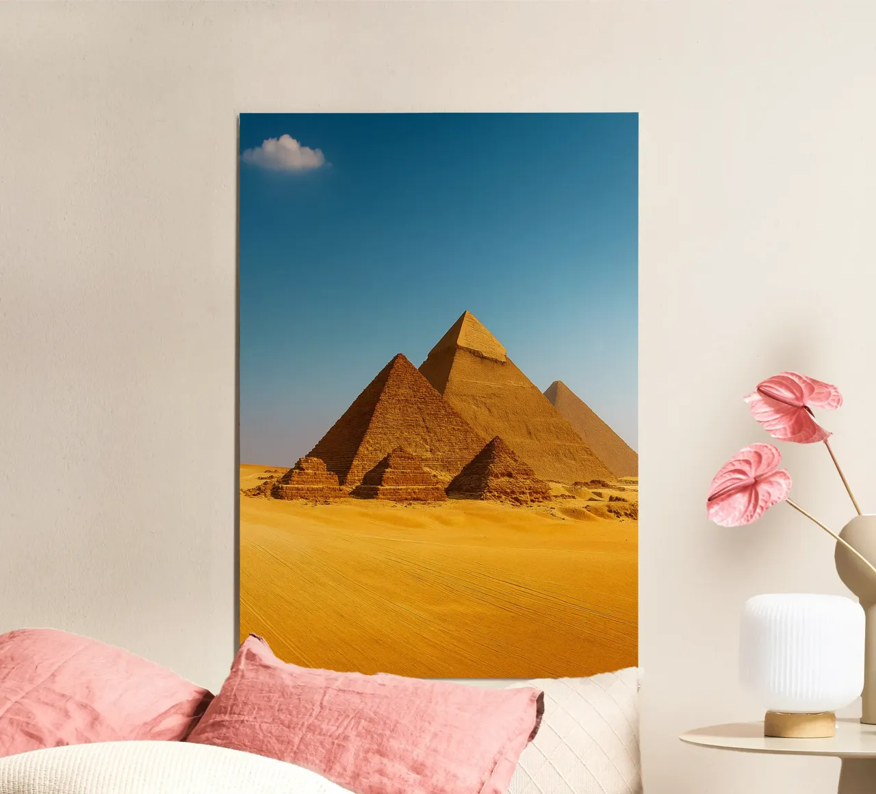 pyramides en Egypte vue photographie poster avec cadre en plastique de landtengs