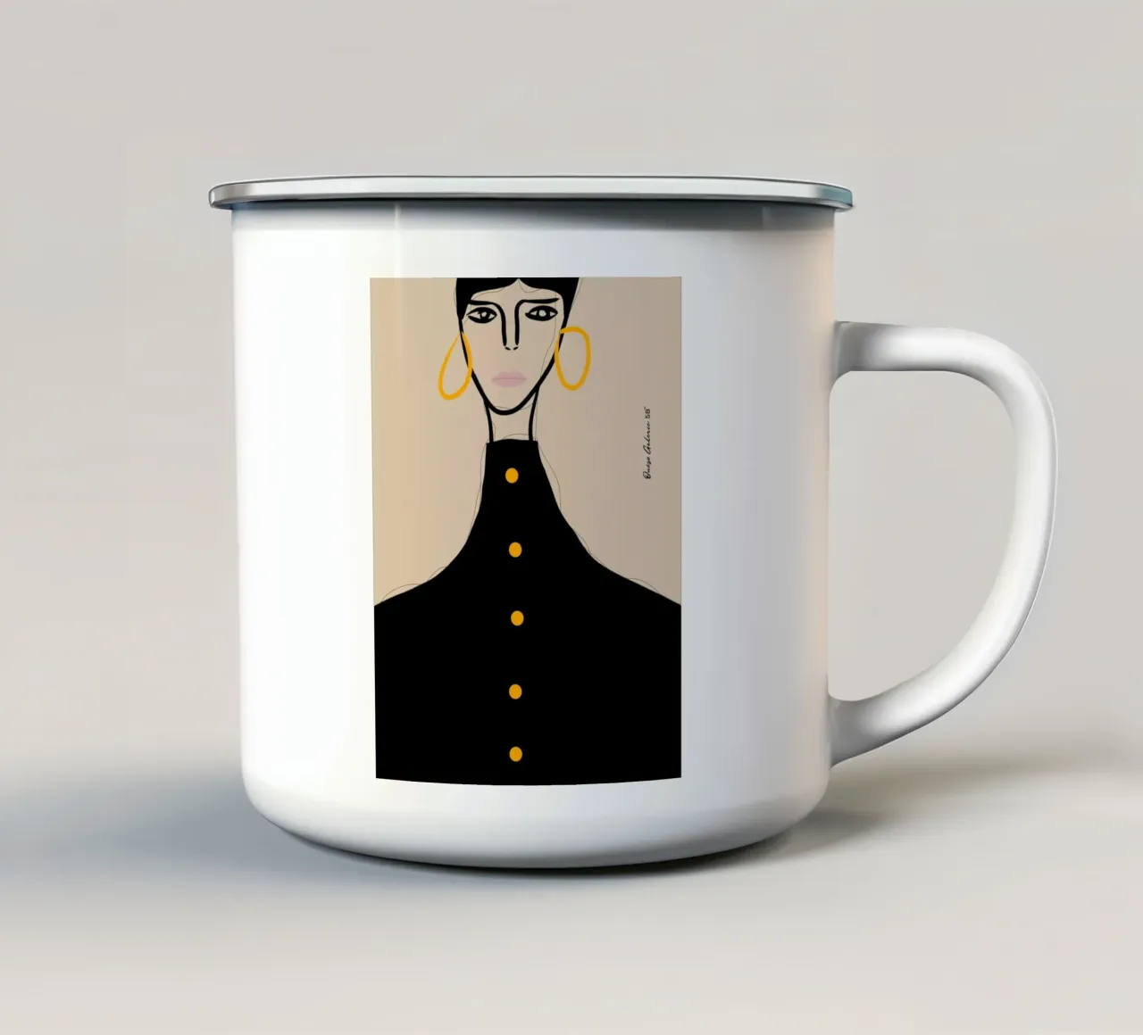 La Parisienne tazza in smalto da Mike Leymi
