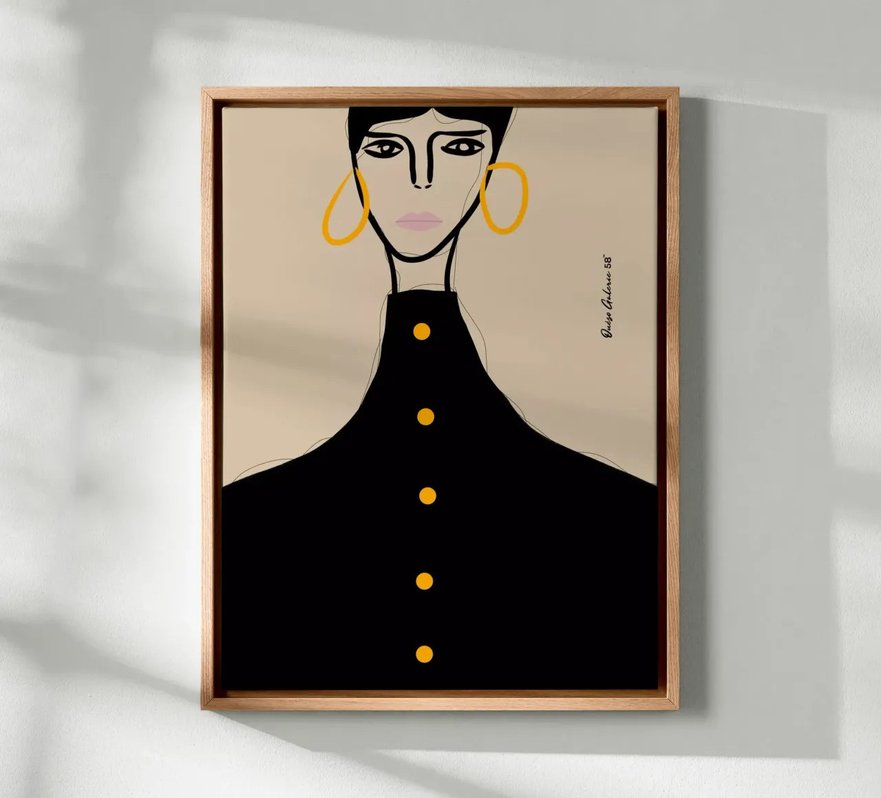 La Parisienne tela con Cornice a cassetta da Mike Leymi