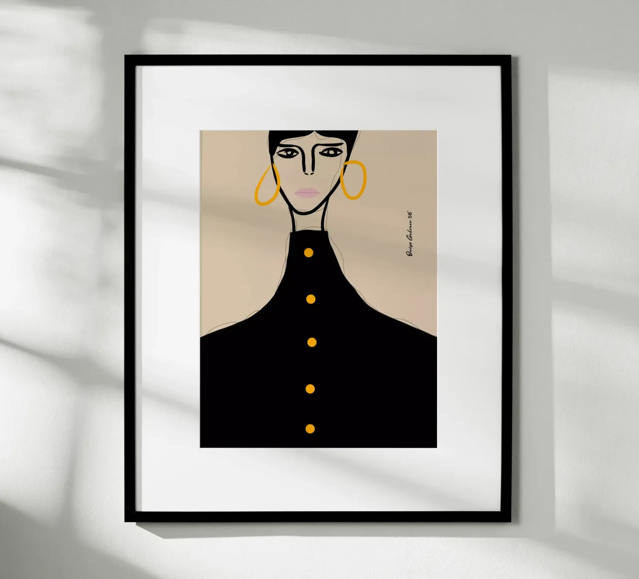 La Parisienne poster con telaio in legno da Mike Leymi