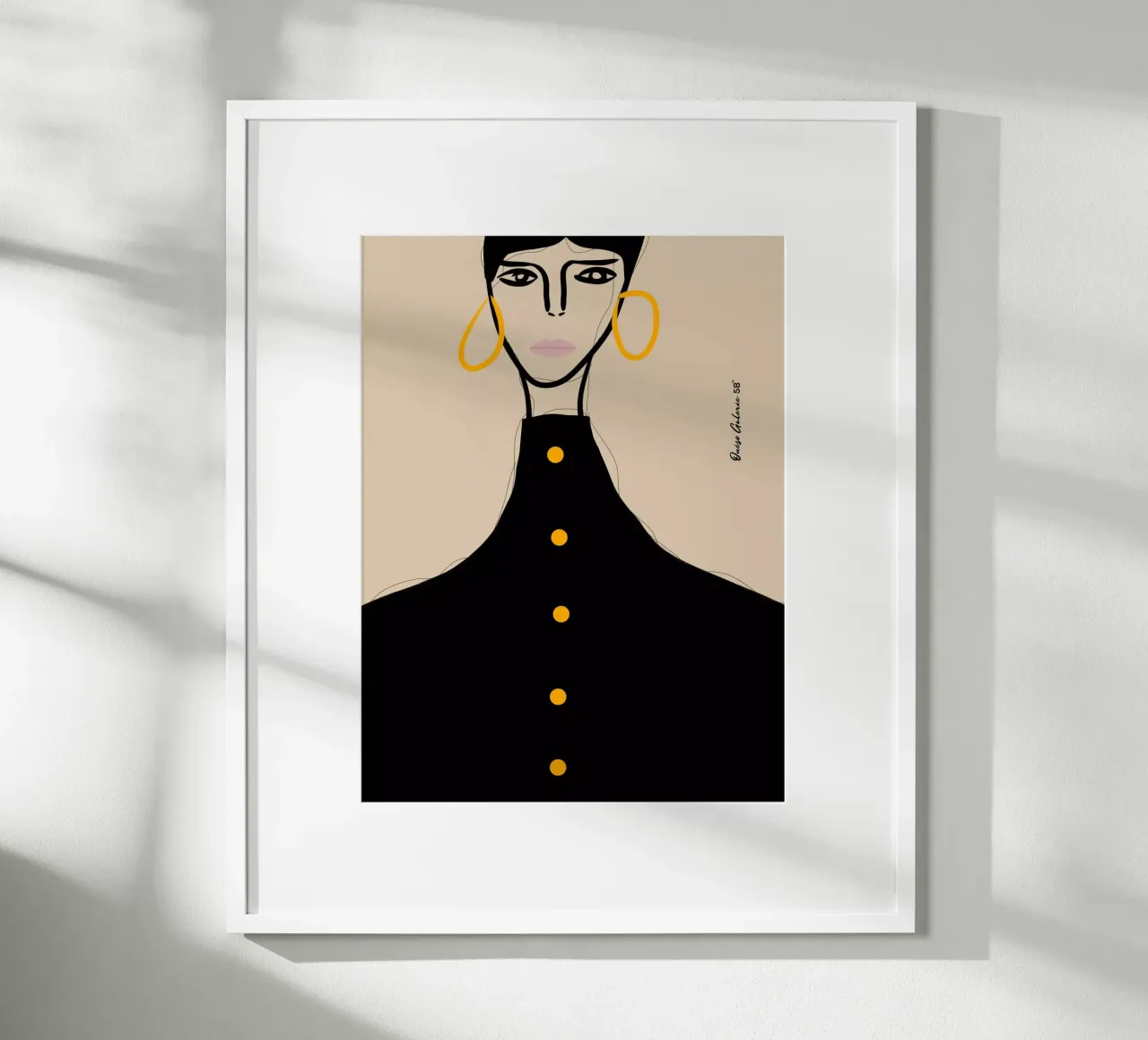La Parisienne poster con telaio in legno da Mike Leymi