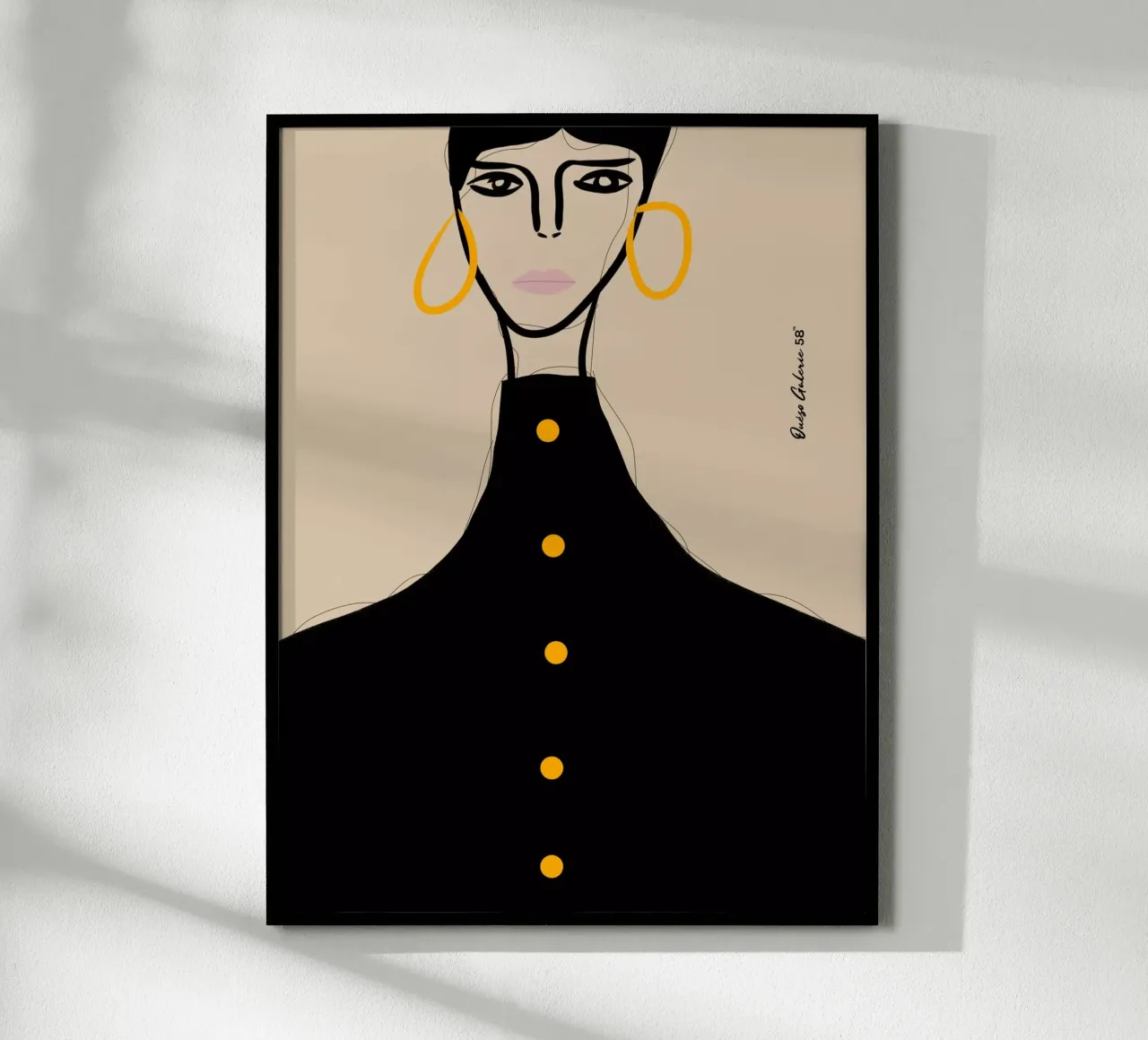 La Parisienne poster con telaio in legno da Mike Leymi