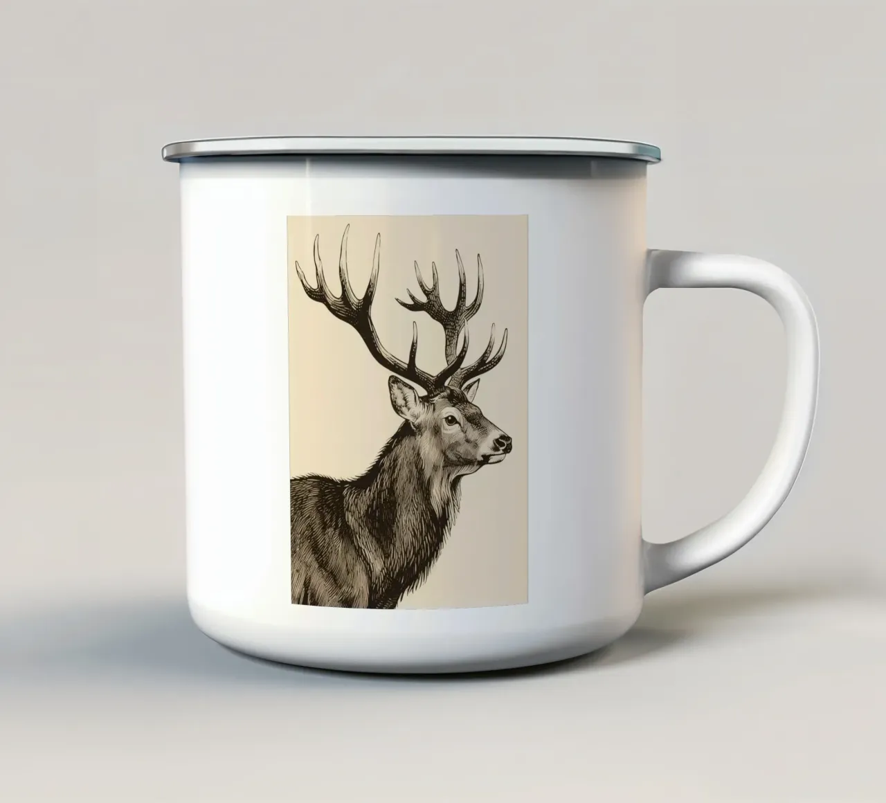 Alce tazza in smalto da knowledge
