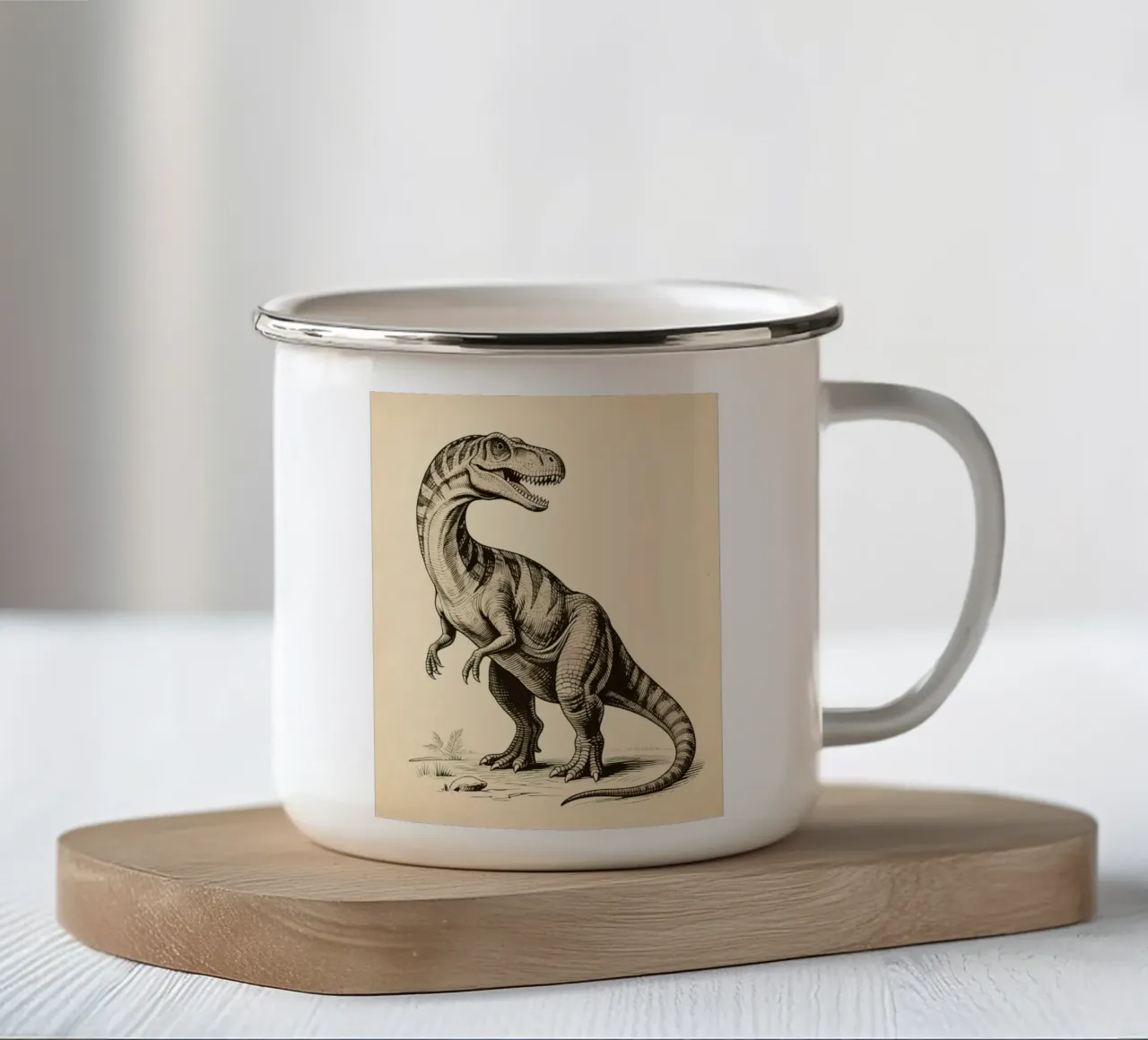 Dinosauro tazza in smalto da knowledge