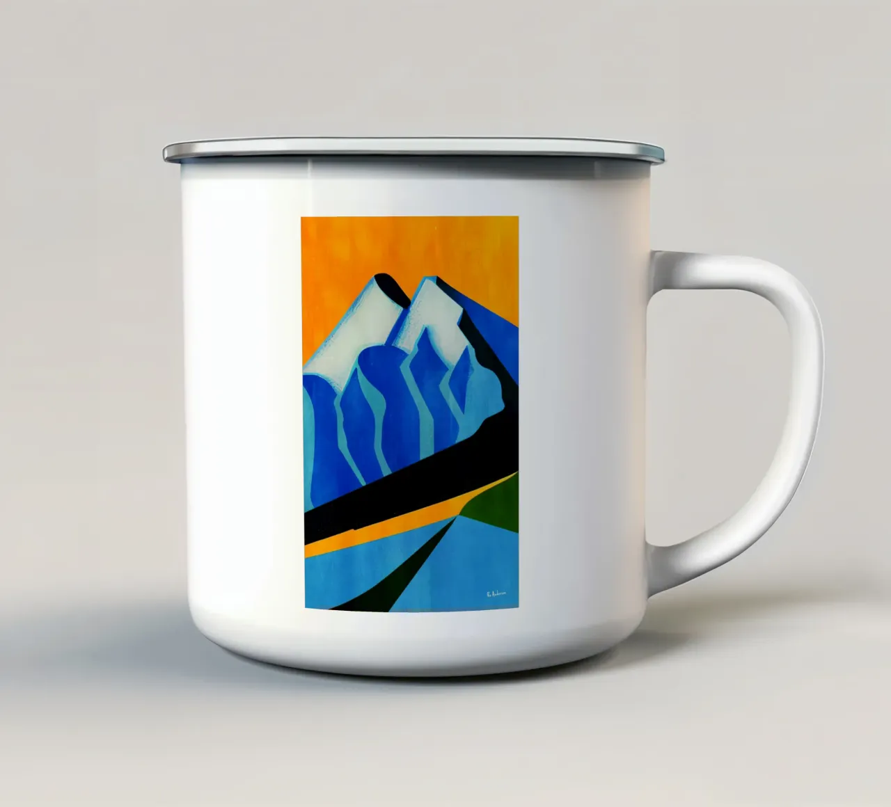 Mont Blanc tazza in smalto da Bo Anderson