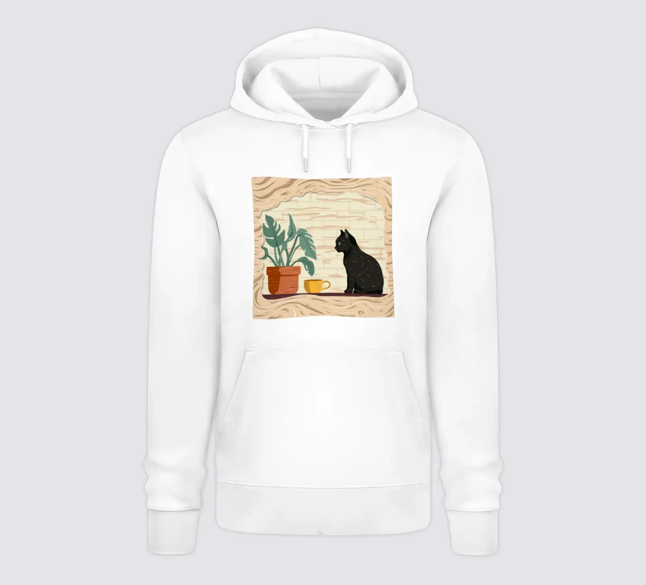 Gatto nero Serenity felpa con cappuccio da Frame Aura