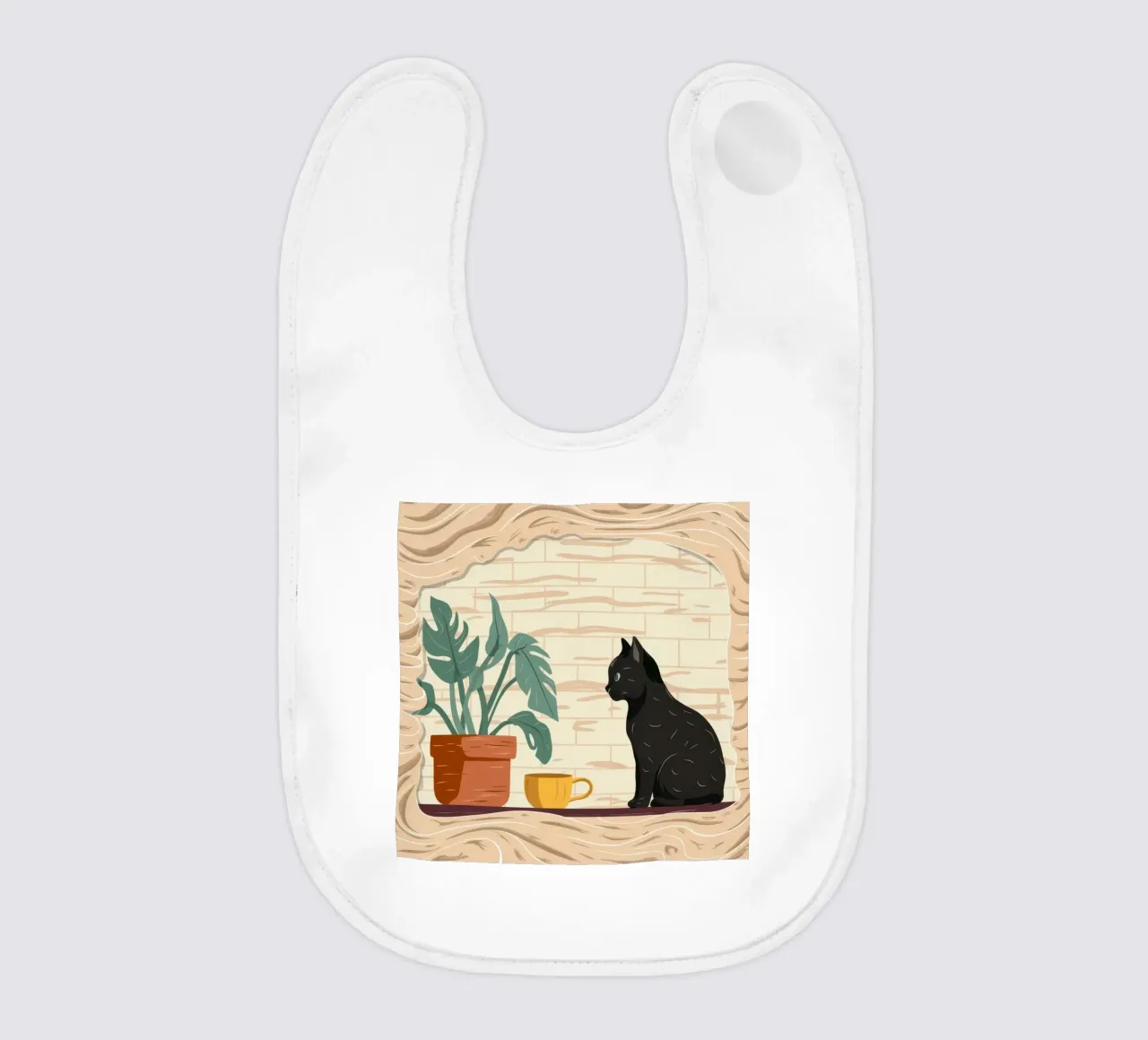 Gatto nero Serenity bavaglino da Frame Aura