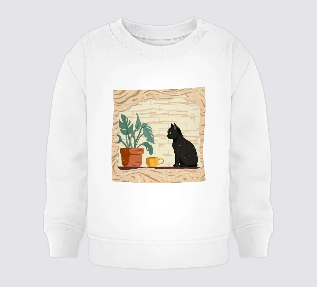 Gatto nero Serenity felpa neonato da Frame Aura