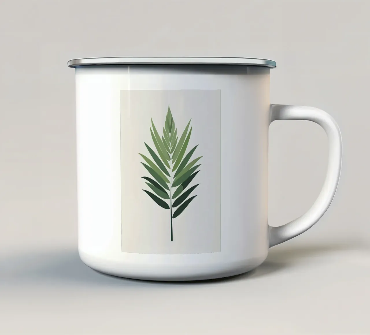 Foglia di palma tazza in smalto da Botanical Gallery