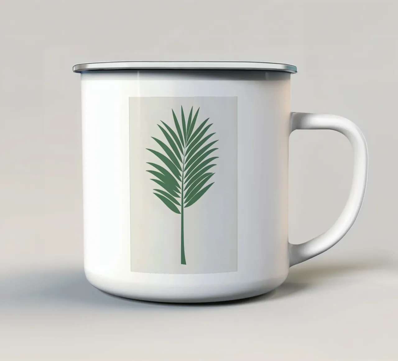 Palm Leaf tazza in smalto da Botanical Gallery