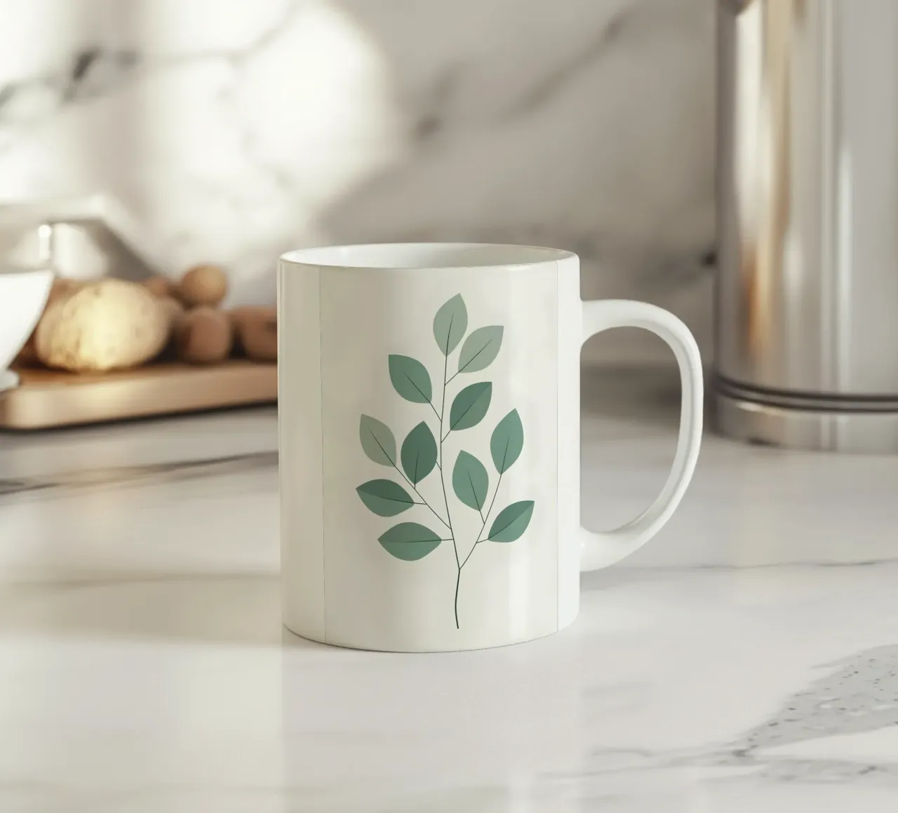 Eucalyptus Branch tazza in ceramica da Botanical Gallery
