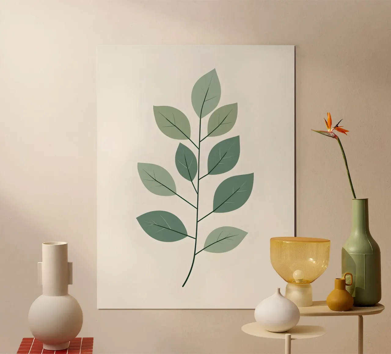 Eucalyptus Branch poster con telaio in plastica da The Green Room