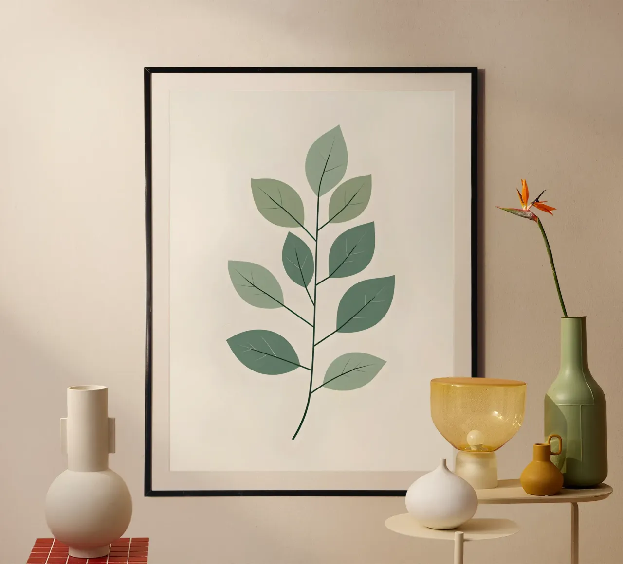 Eucalyptus Branch poster con telaio in plastica da The Green Room