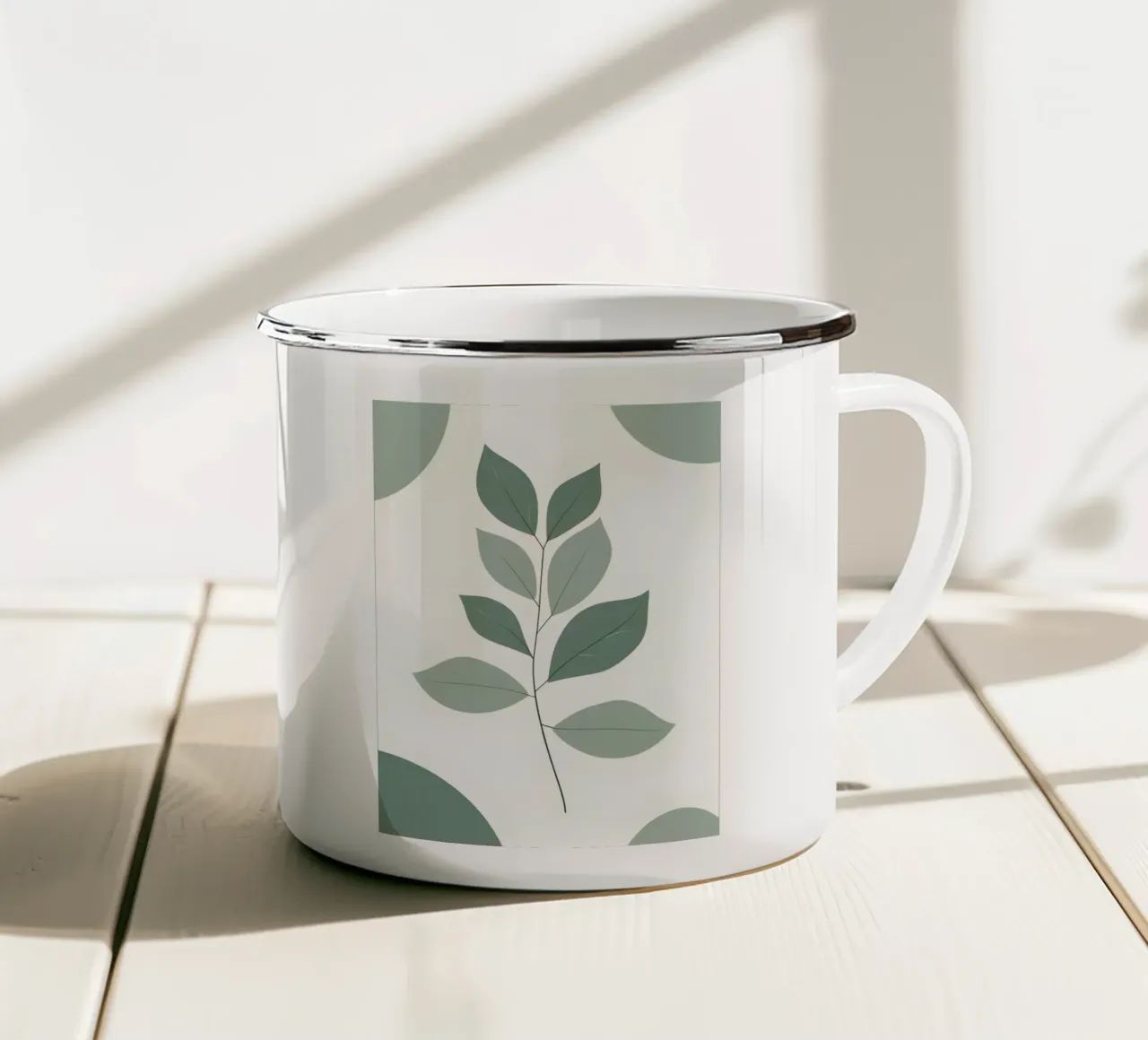 Eucalyptus Branch tazza in smalto da Botanical Gallery