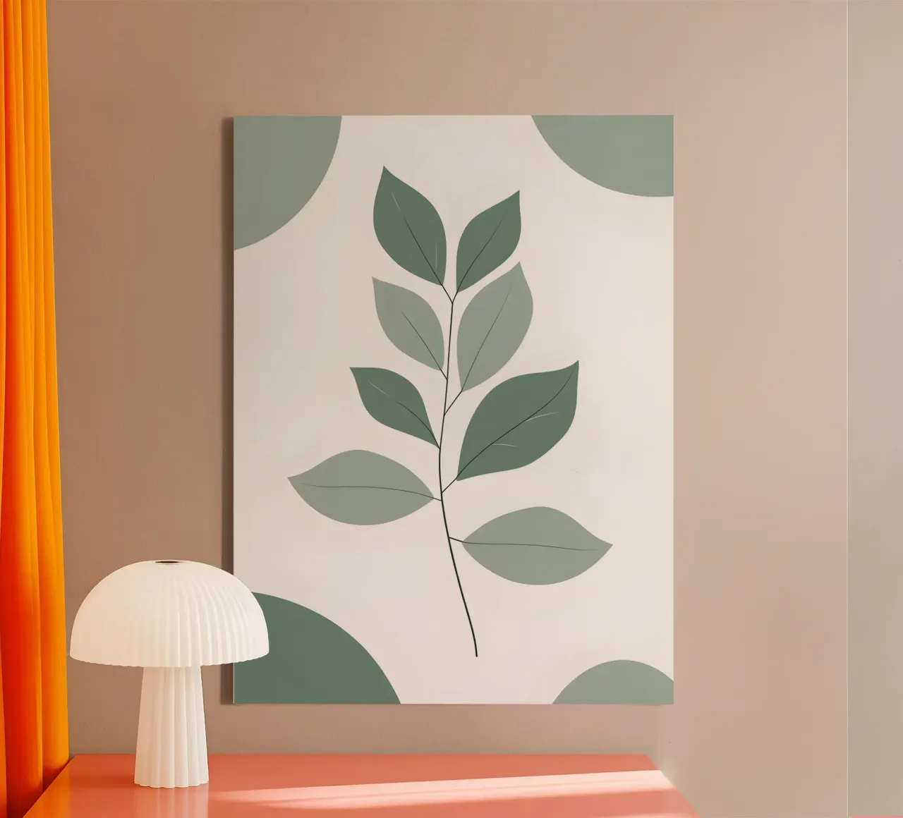 Eucalyptus tak canvas met Baklijst van The Green Room