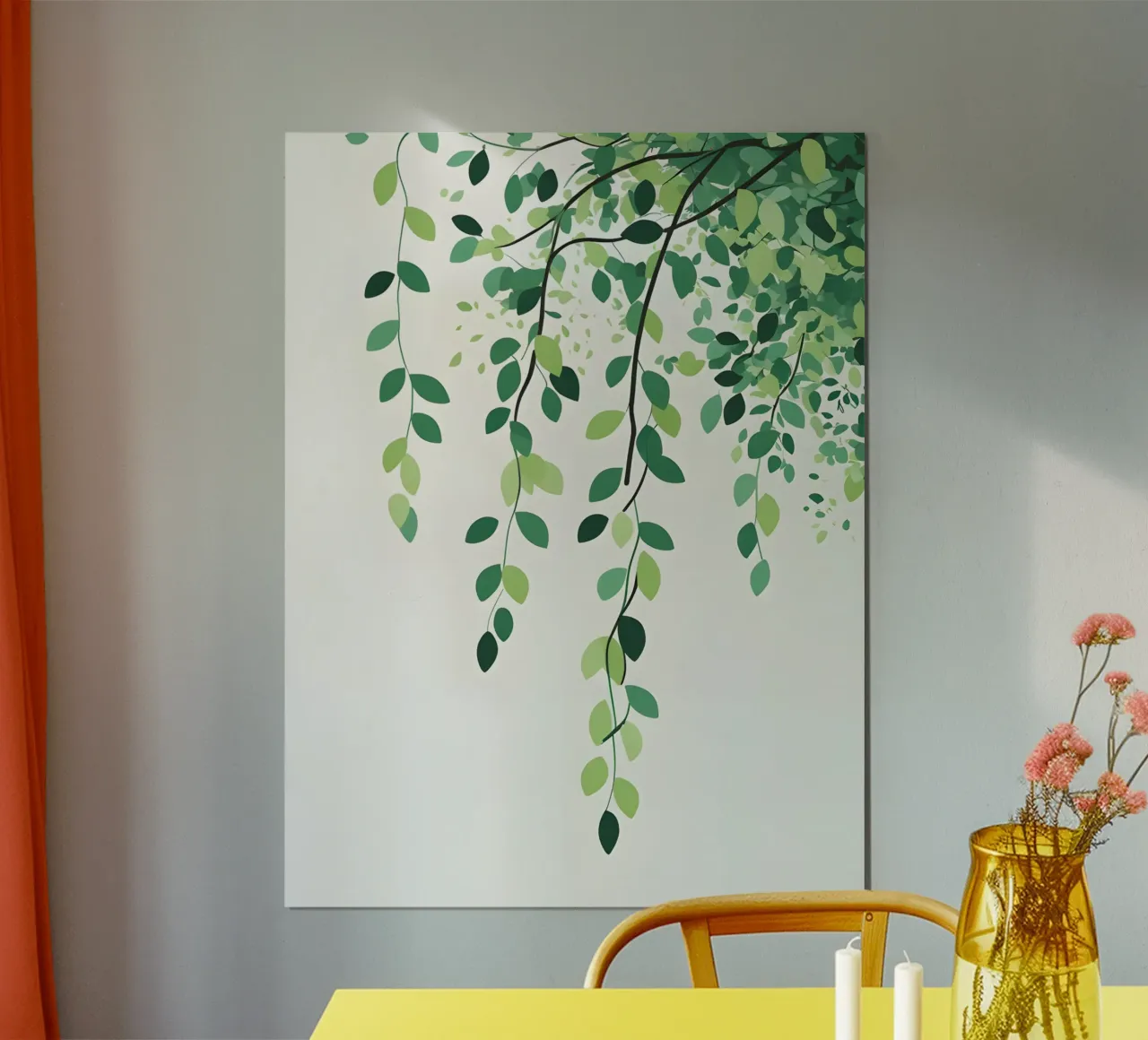 Ramo del Salice poster con telaio in alluminio da The Green Room