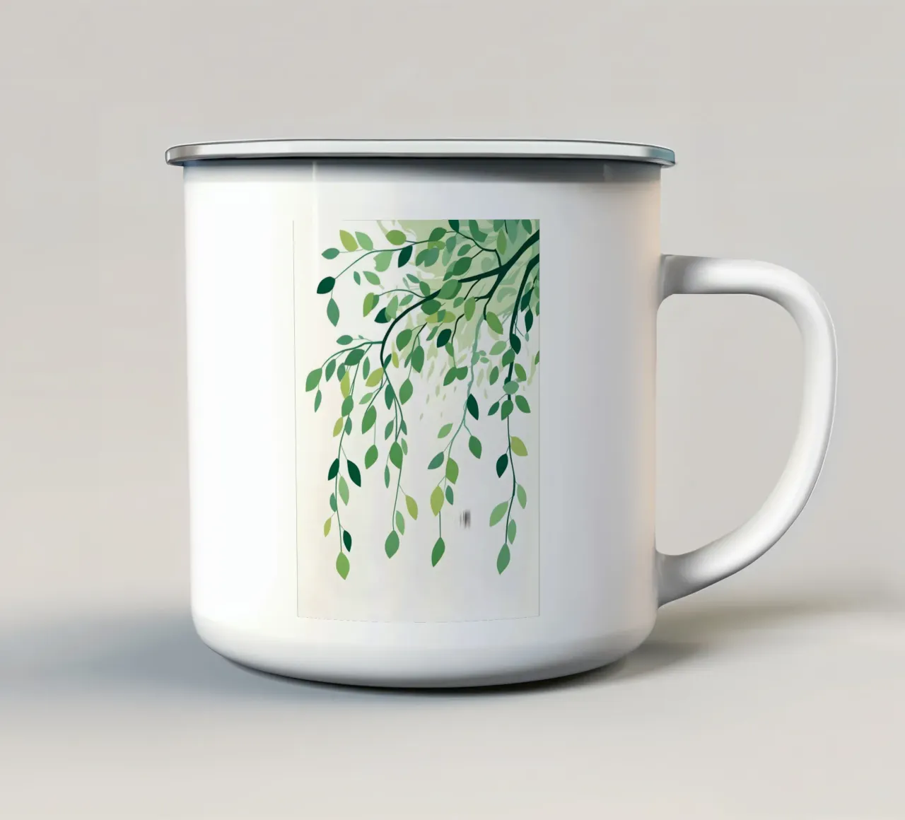 Ramo del Salice tazza in smalto da Botanical Gallery