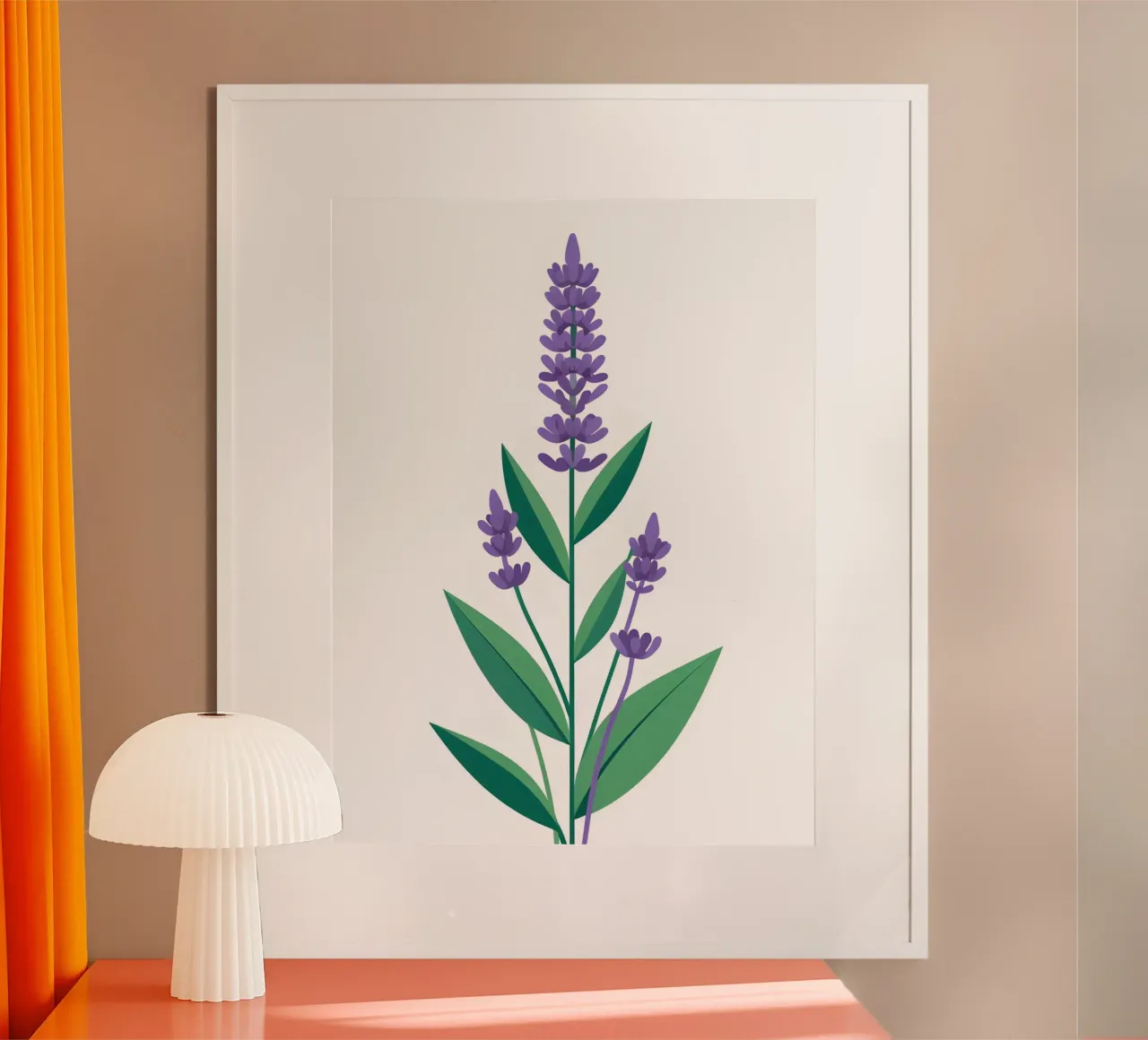 Stelo di lavanda poster con telaio in plastica da botanical