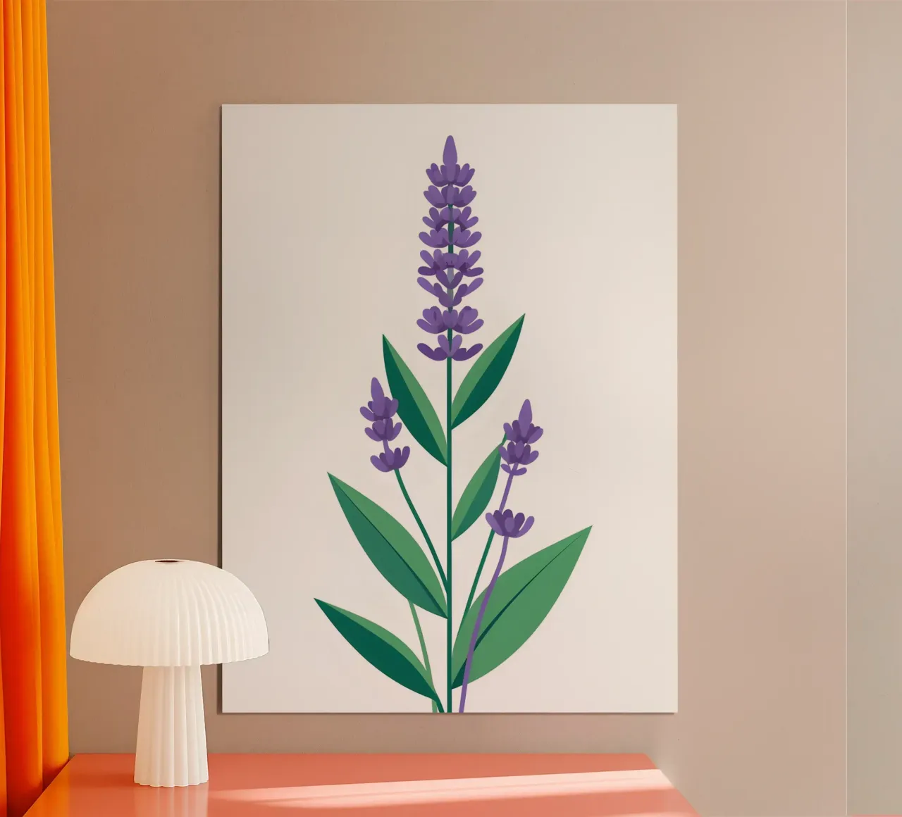 Stelo di lavanda poster con telaio in plastica da botanical